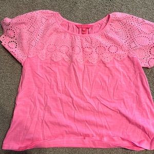 Lilly Pulitzer Hot pink cotton tee